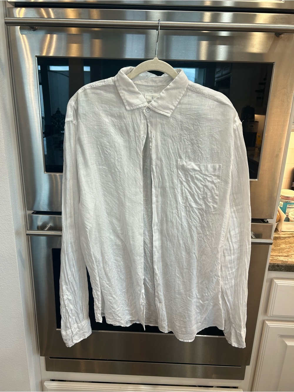 johnnie-O 100 percent linen hangin out Shirt size L GUC